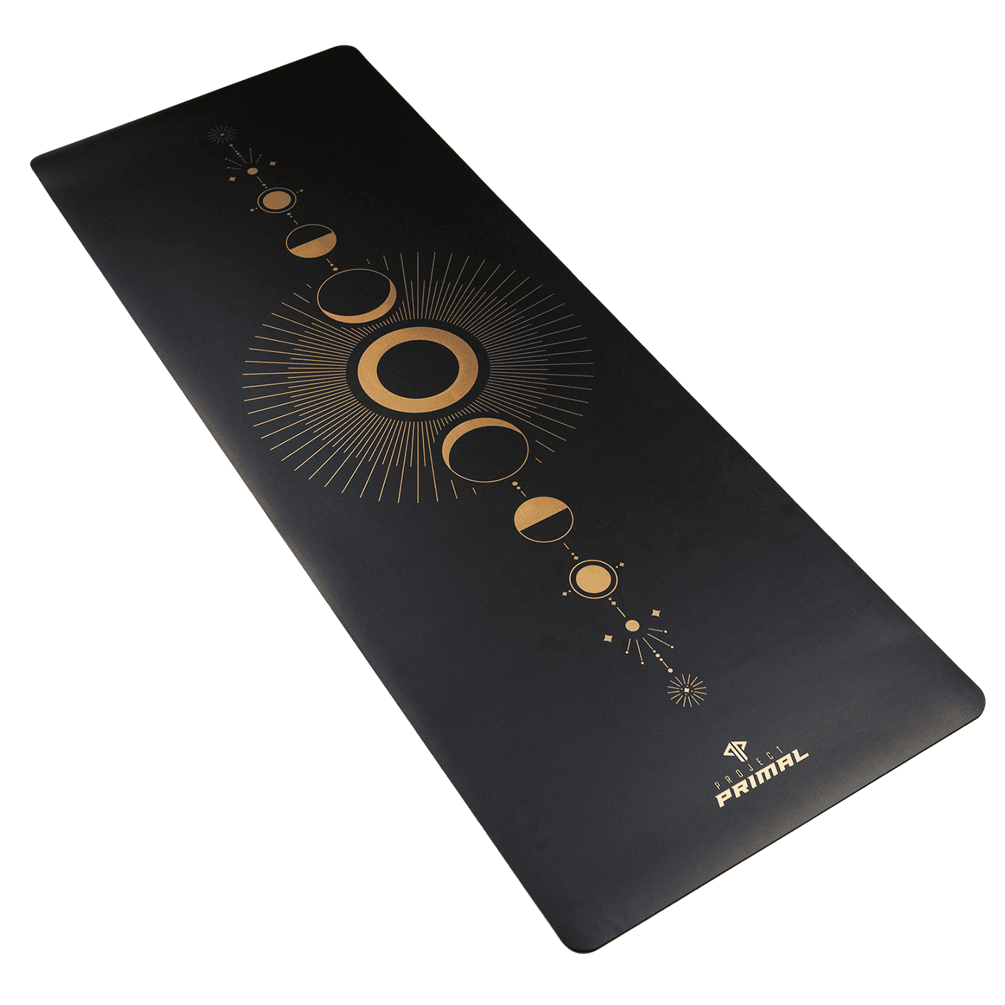 Midnight Black Moon Phases Yoga Mat