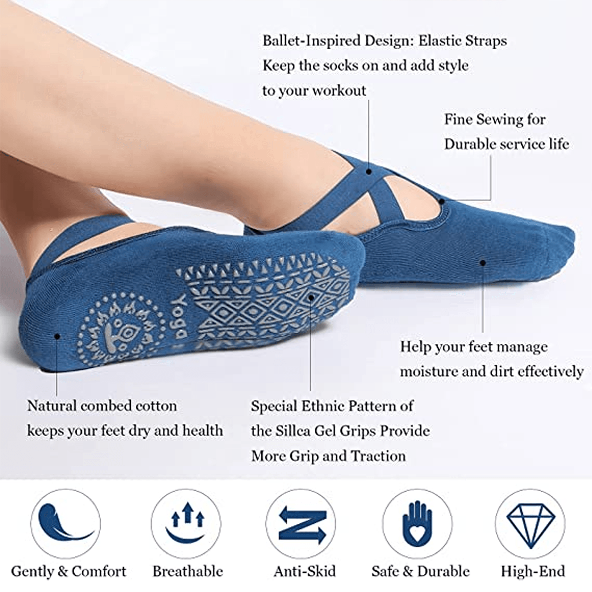 Criss Cross Yoga Socks