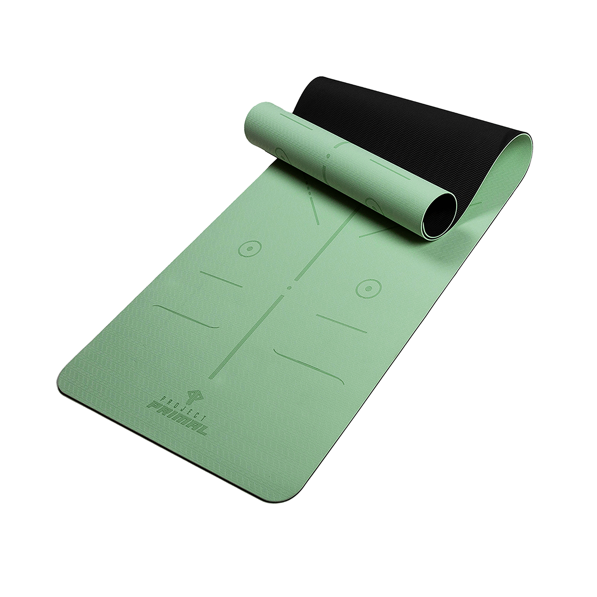 Pastel Green Alignment Yoga Mat