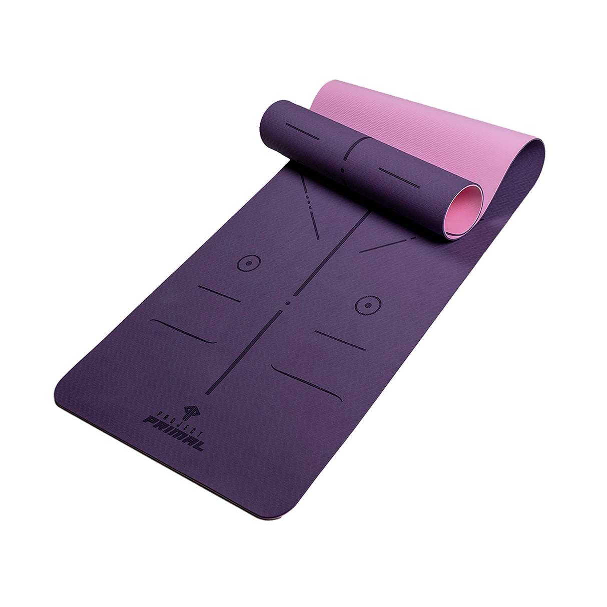 Purple Alignment Yoga Mat