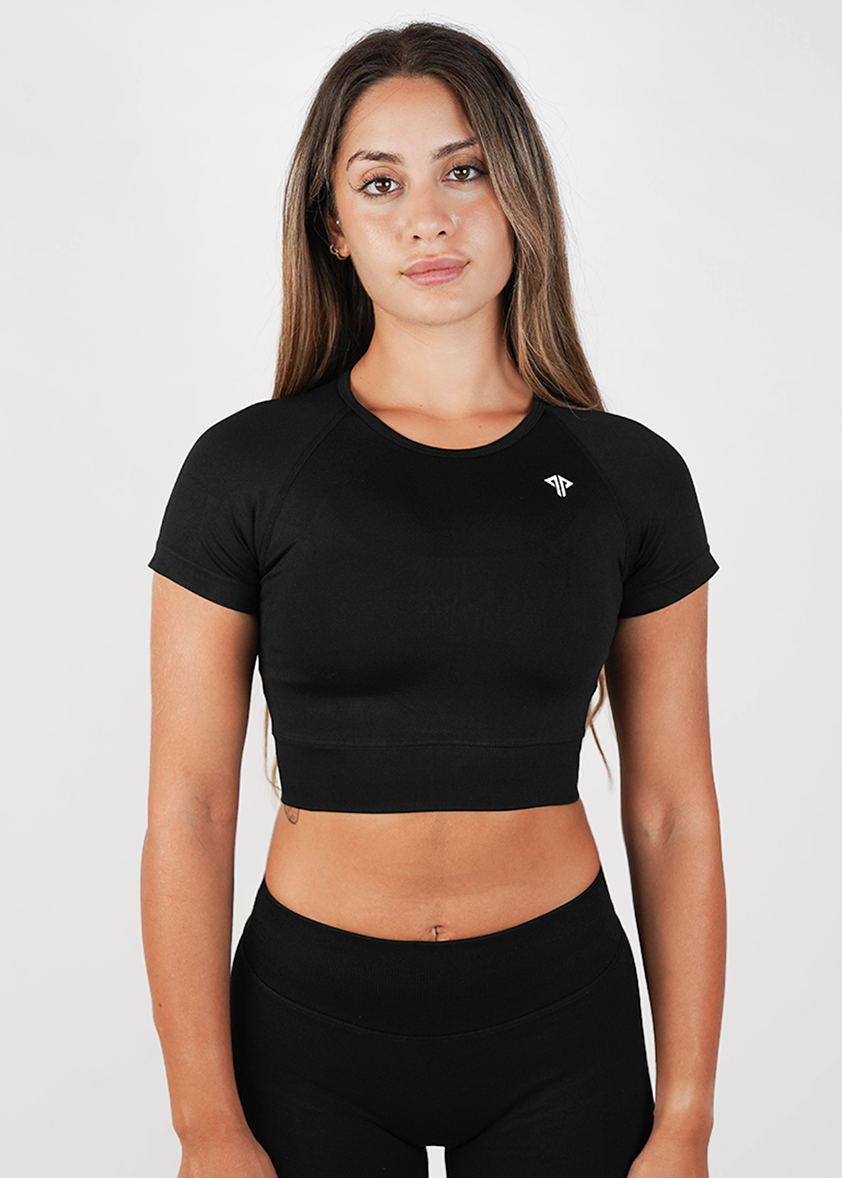 Power Move Short Sleeve Crop Top