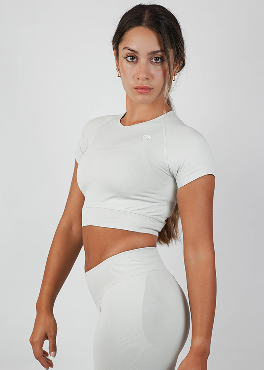 Power Move Short Sleeve Crop Top