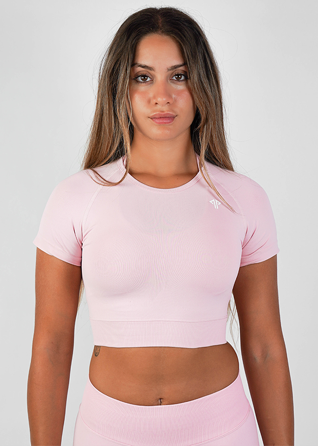 Power Move Short Sleeve Crop Top