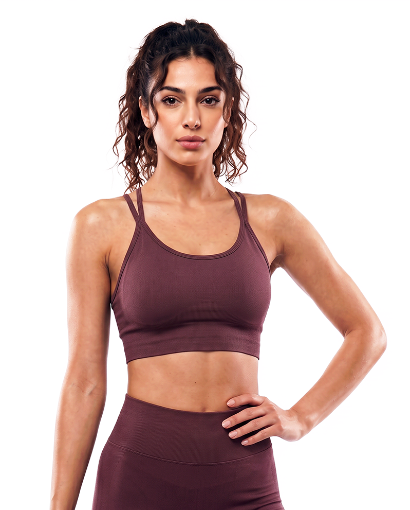Peach Perfect Strappy Sports Bra