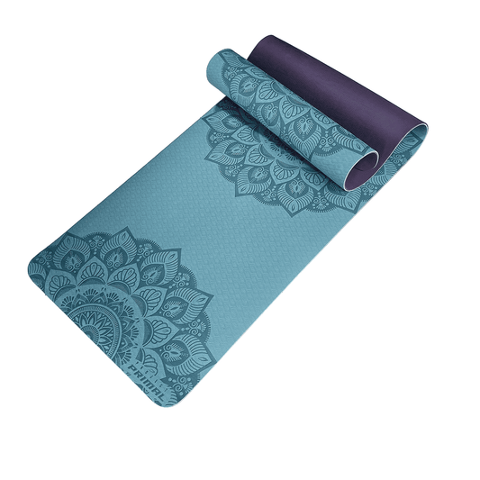 Blue Sacred Ripples Yoga Mat
