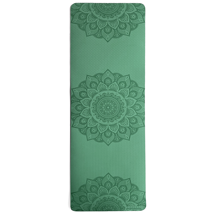 Pastel Green Sacred Ripples Yoga Mat