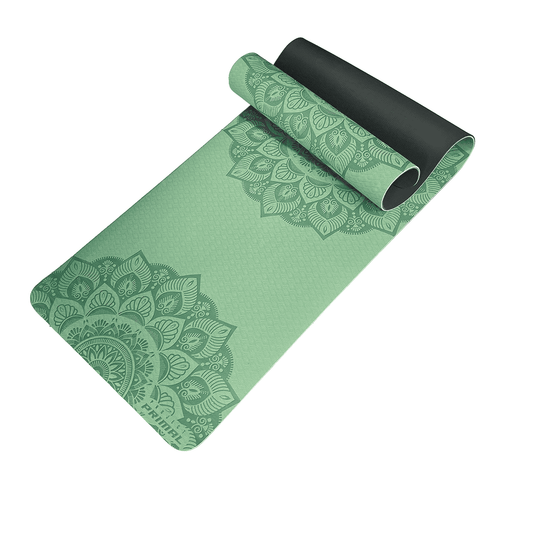 Pastel Green Sacred Ripples Yoga Mat