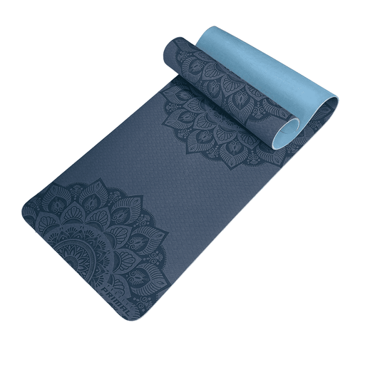 Navy Sacred Ripples Yoga Mat