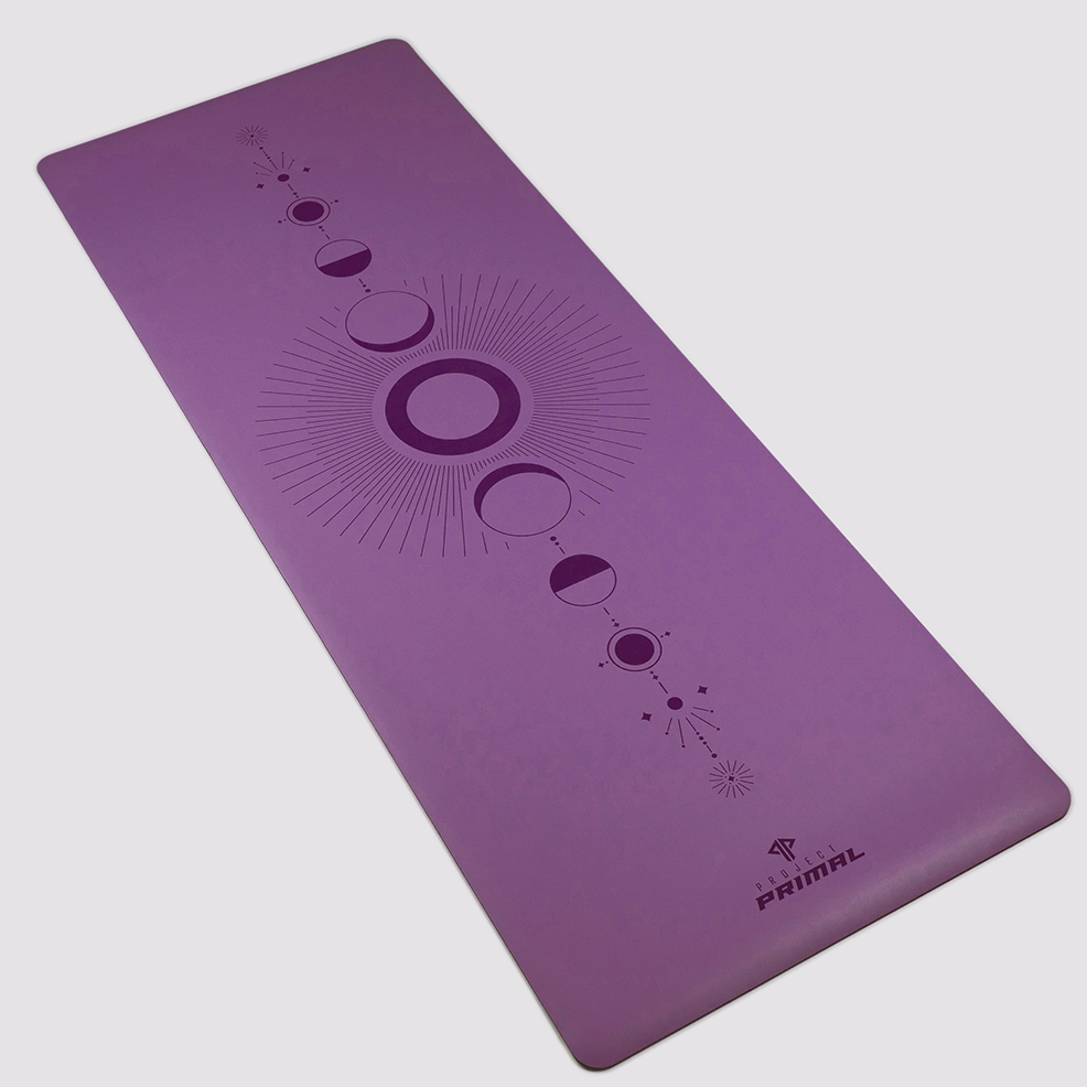 Purple Moon Phases PU Rubber Mat