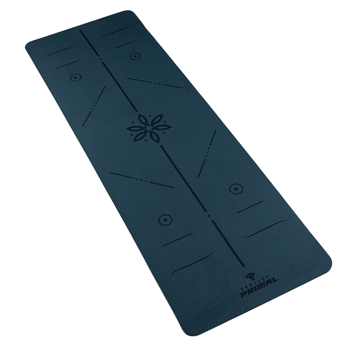 Navy Blue Alignment Yoga Mat