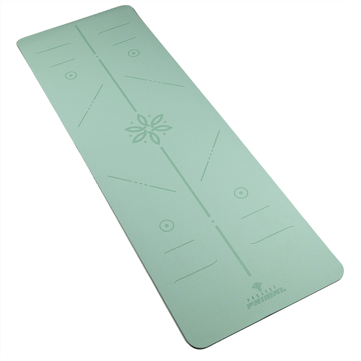 Pastel Green Alignment Yoga Mat