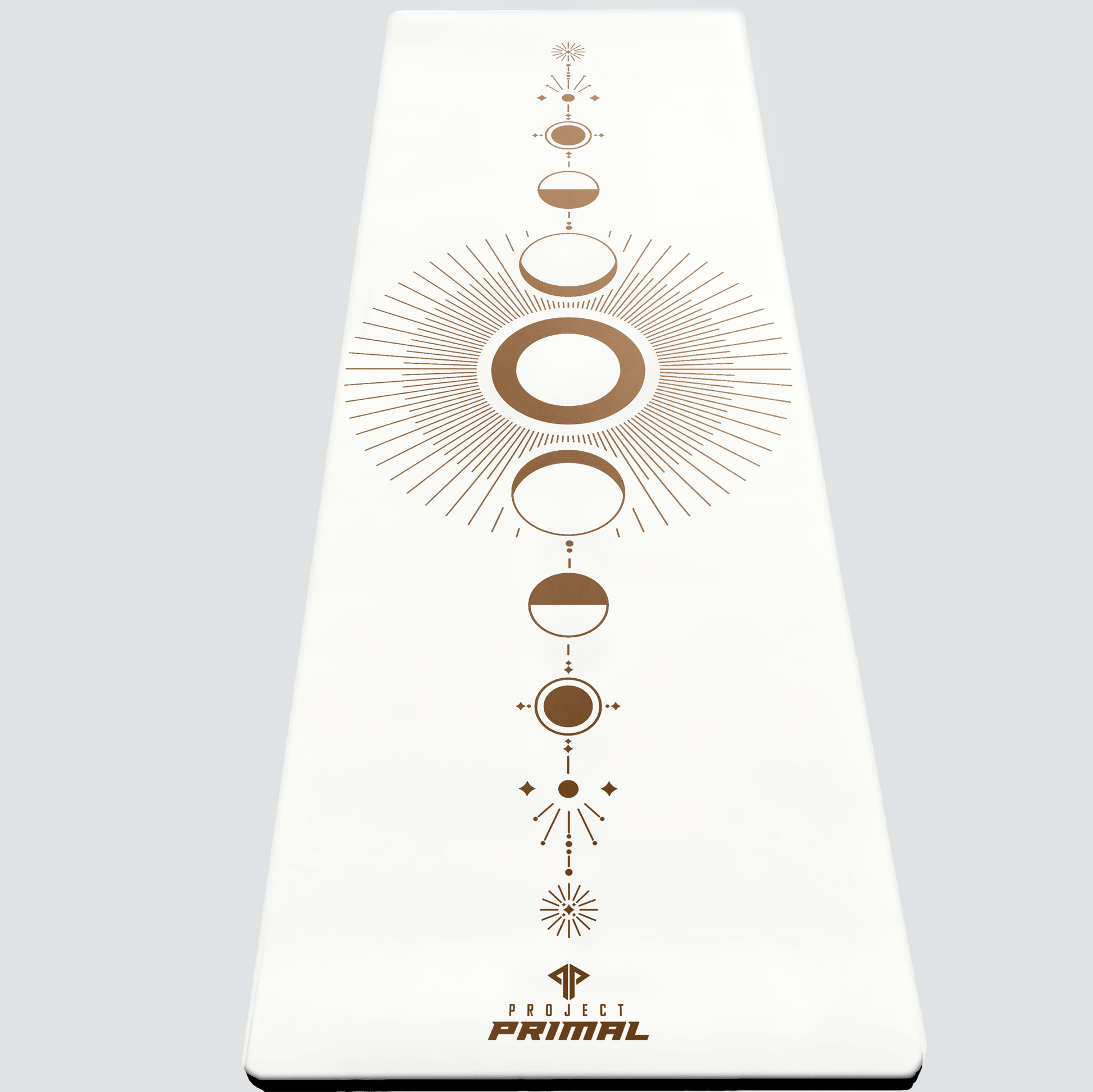 White Moon Phases PU Yoga Mat